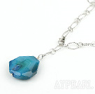blaue Achat necklace/pendant Halsschmuck / Anhänger