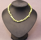Simple Trendy Style Natural Kelly Green Pearl Necklace