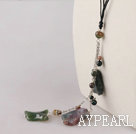 Indian agate necklace with extendable chain