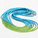 18*20mm oval blue jade necklace