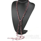thyst y strand naturlig ametyst y shape necklace form halskjede