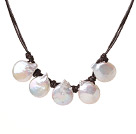 admirably 15.7 inches 9-10mm gray round pearl necklace