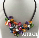 Three Pieces of Multi Color Pearl Shell Flower Necklace