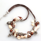cherry quartz beaded necklace