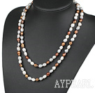 moda stil lung 47.2 inchi 9-10mm stil baroc colier de perle