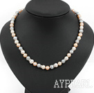 nobles de la mode 17,7 pouces trois couleurs collier de perles avec fermoir clair de lune
