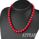 12mm round red bloodstone necklace with moonlight clasp