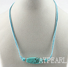 17,3 pouces collier pendentif en turquoise avec la chaîne extensible