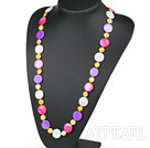 Assorted Multi Color Round Shell Necklace