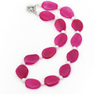 18.5 inches pearl and pink agate necklace