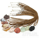 10PCS multi color stone necklace/pendant