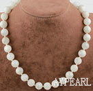 Beautiful 12Mm Natural White Round Moonstone Beaded Strand Necklace