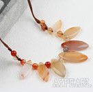 Simple Style Horse Eye Shape Agate Necklace