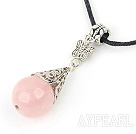 lovely 18mm rose quartze necklace/ pendant with extendable chain