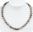 Classic Design 10mm Round Faceted Flashing Stone Beaded Necklace