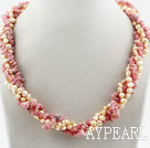 Простой стиль 27мм Розовый австрийский кристалл сердце ожерелье