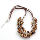 n Korallen necklace with toggle clasp Halskette mit Knebelverschluss