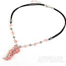 lovely quartze necklace with extendable chain
