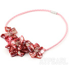 Stilul elegant mai mic pepene roşu perla coajă colier de flori