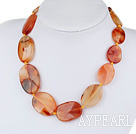 chunky style agate necklace with moonlight clasp