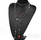 r stone long style necklace pierre de couleur collier style long