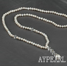e pearl crystal necklace hvit perle krystall kjede