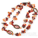 agate long style necklace agate collier style long