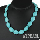 18*20mm turquoise necklace with spring ring clasp