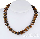 17 inches tiger's eye necklace with toggle clasp