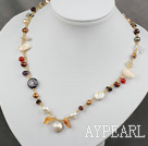 water pearl crystal necklace collier de perles de cristal de l'eau