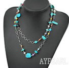 perle og turquoise necklace turkis halssmykke