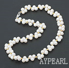 relle white pearl necklace collier de perles blanches