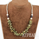 17 inches renewable pearl necklace with lobster clasp