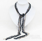 pearl long style necklace collier de perles de style à long