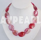 17.5 inches 18*25mm pink agate necklace with moonlight clasp