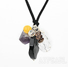 35 inches multi stone necklace with lobster clasp