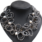 Brautschmuck Blue Pearl necklace Halskette