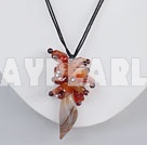 Natural Cluster Style Multi Agate Threaded Pendant Necklace