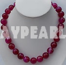 faceted pink agate necklace with moonlight clasp