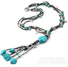 wonderful multi strand turquoise necklace