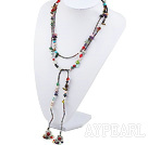 hot multi color pearl and stone necklace