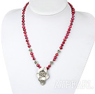 gefärbten Perle Tibet Silber Halskette