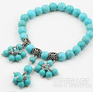 Turquoise Nouveau design perlé Bracelet élastique