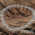 8mm ronde Blanc Cristal Bracelet élastique en perles
