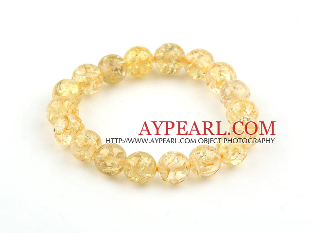 New Design Champagne Crystal and Yellow Green Pearl Bracelet