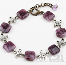 Simple Design Charoite Stone Bracelet with Extendable Chain