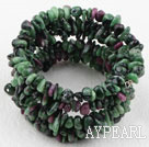 Lång Style Zoisite chips Wrap Armring armband