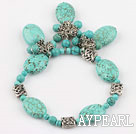 tischen bracelet with turquoise pendant Armband mit Türkis Anhänger