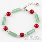 aventurine and bloodstone bracelet with extendable chain
