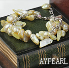 w pearl bracelet with keltainen helmi rannekoru extendable chain laajennettavissa ketju